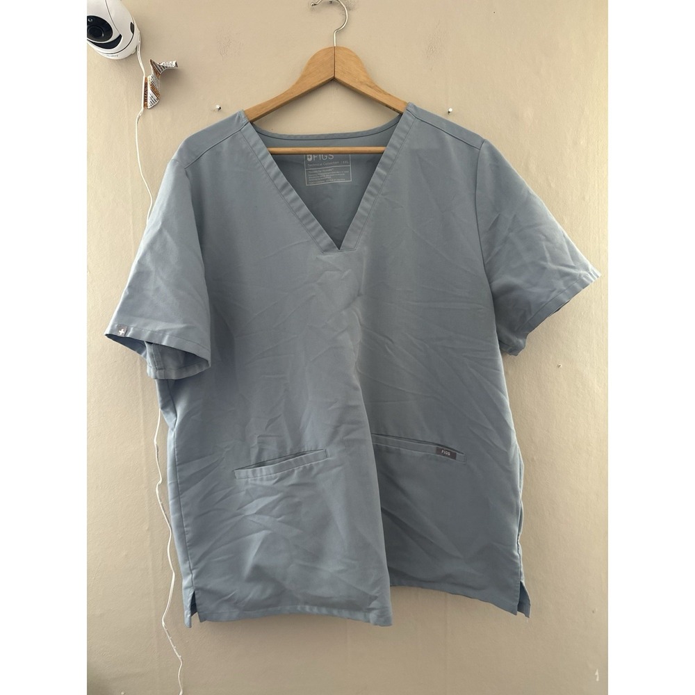 Figs‎ Womens Casma Scrub Top Size XXL Gray Nursing Medical Uniform
